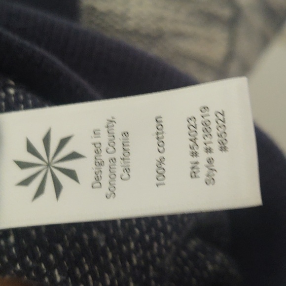 ATHLETA Gray and Navy Bombastic Slub Knit Bomber Full Zip Jacket 138619 Sz S - Picture 10 of 10
